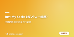 Just My Socks 能几个人一起用？设备数限制和合买划不划算