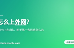 怎么上外网？三种办法对比，新手第一条线路怎么选
